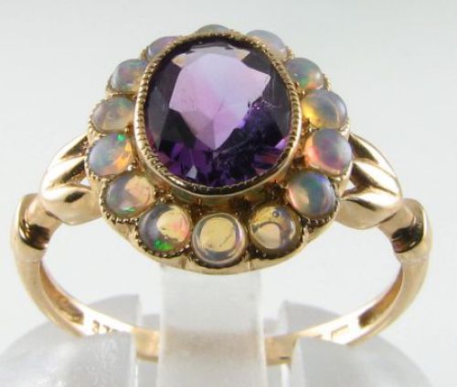 9kt gold amethyst - gold,