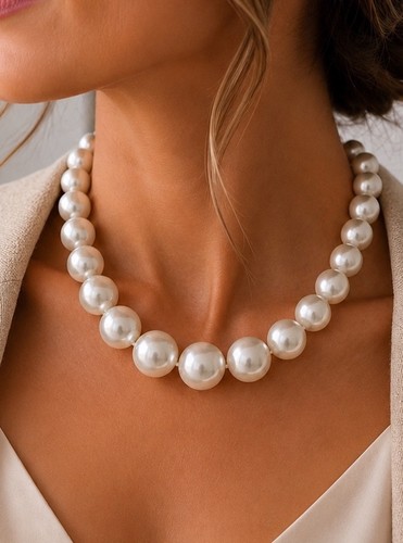Perlenkette damen weiß - perlenkette,