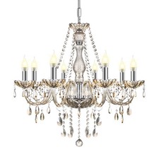 8 Arm Kristall Kronleuchter Deckenlampe Lüster Leuchte Pendelleuchte