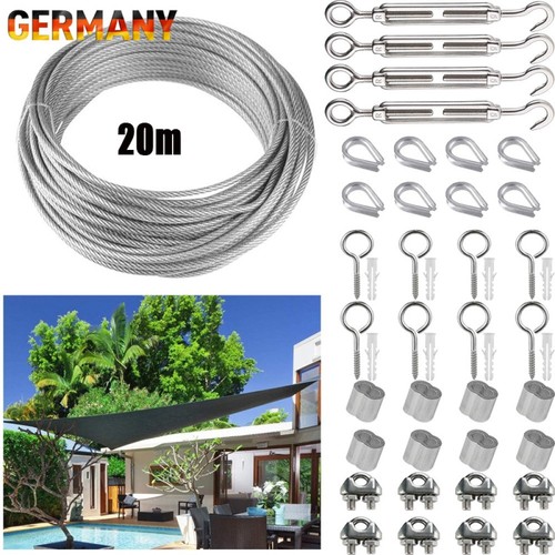 20m edelstahl drahtseil - edelstahl,