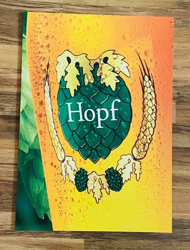 Hopf weißbier brauerei schild - hopf,