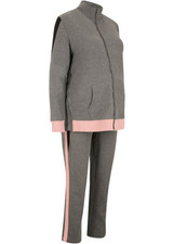 2-tlg Set Umstands-Jogginganzug Gr. 40/42 Grau Schwarz Umstand-Jacke Hose Neu*