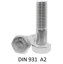 DIN 931 Sechskantschrauben A2 Edelstahl  M12