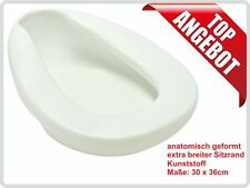 Stechbecken ANATOMISCH Placenta Becken Bettpfanne  Steckbecken Kunststoff  weiß