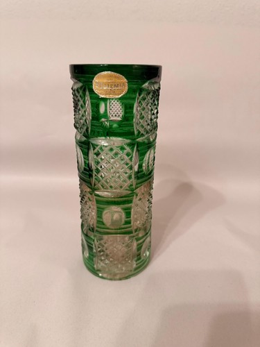 Bohemia bleikristall vase - bohemia,