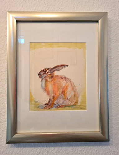 Aquarell gemälde hase - aquarell,