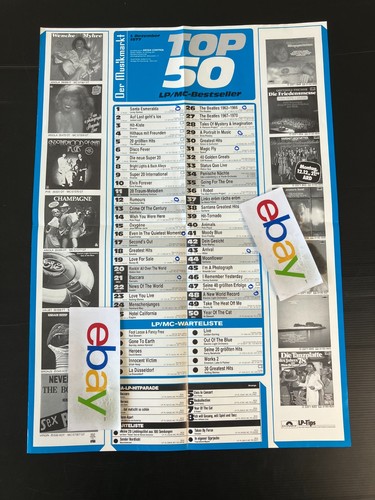 Musikmarkt charts plakat - lp,