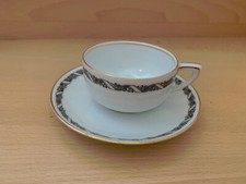 sk- Rosenthal Balmoral Design schwarze Ranken Goldrand - Tasse Mokkatässchen +UT
