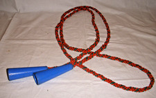 DDR Springseil -192cm- altes Springseil, DDR, geknüpft-(Perlon-Gummi ähnlich)