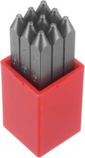 9Stk Nummer Stempel Satz 3/64"
