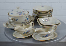 Felda Röhn Porzellan blaues florales Dekor Vintage 50er Jahre verschiedene Teile