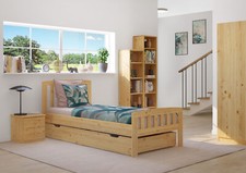 Klassisches Kieferbett natur