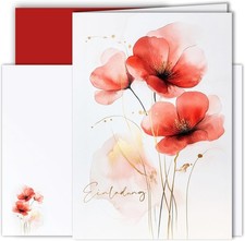 10x Einladungskarten Set A6