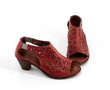 Absatz Sandalen Hush Puppies Trichterabsatz Schlupf Leder koralle Gr. 38