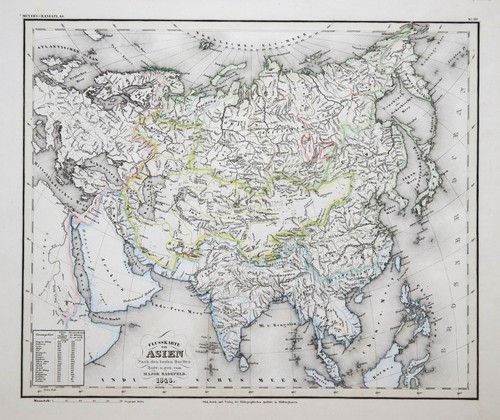Asien original stahlstich - asien,