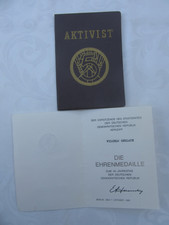 DDR Ausweis u. Urkunde