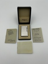 Vintage S.T. Dupont Feuerzeug silber 70er Jahre Ovp (k397)