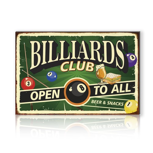Alu schild retro 30x20cm - schild,