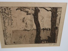 Horst Janssen Radierung handsigniert 1974  (E 394)