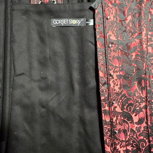 Corset story red black - story, red&black