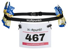 HAFTPUNKT Startnummernband (incl. 6 Gel Halter) zur Startnummer Befestigung