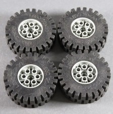 LEGO® Technic Reifen Räder 4x Rad 20 x 30 Schwarz Felge alt-hell Grau 4266c02