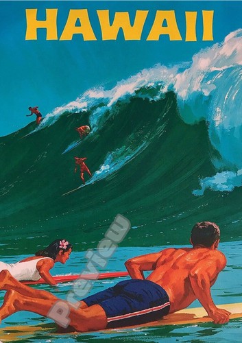 Vintage hawaii surf surfen - hawaii,