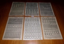 6x Original DDR Typofix Rubbelbilder NVA taktische Zeichen militärische Symbole