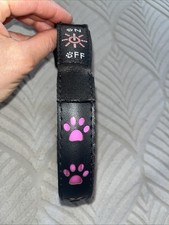 LED Hundehalsband 40-45 cm schwarz/pink verstellbar wiederaufladbar Top Zustand!