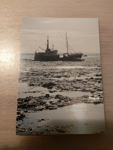 Postkarte fischtrawler eisgang - fischtrawler,