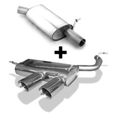 Sportauspuff Komplettanlage ab Kat. mittig 2x100mm für VW Golf V R32