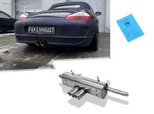 Fox Sportauspuff mittig Porsche Boxster Typ 986 2.7 3.2 2x90mm abgeschrägt