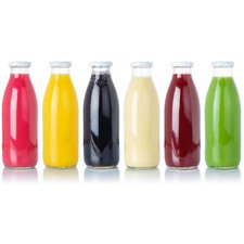 Saftflasche 1000 ml mit Schraub-Deckel - Leere Glasflasche 1 Liter zum Befüllen