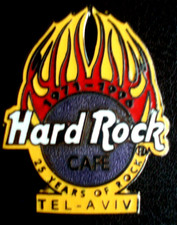 HRC Hard Rock Cafe Tel Aviv 25 Years of Rock Logo Flames 3LC