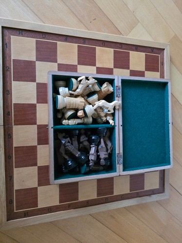 Altes schachspiel holz - altes,