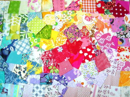 300 vintage patchwork scraps - 300,