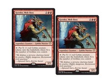 2x Krenko, Mob Boss (Speed vs. Cunning), Rare + 5x Goblin Tokens, MTG Magic