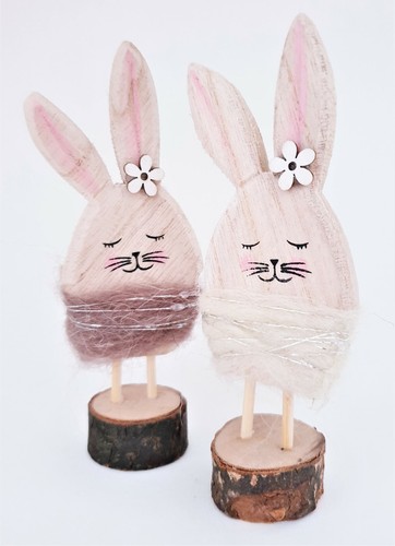 Osterhase aus holz filz - &,