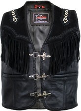 Fransen Biker Lederweste