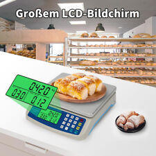 Waage digital bis 30kg große küchenwaage obstwaage mit LCD Display Tara Funktion