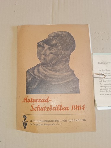 Motorrad schutzbrille 1964 ddr - motorrad,