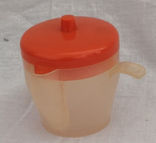 DDR Kult Zuckerdose Zuckerstreuer Zuckerspender Pneumant orangener Deckel