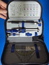Zirkel und Lineal, Konstruktions- Mappe mit Utensilien, Zirkel-Etui GeometrieSet
