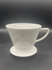 Melitta Porzellan Filter 102 - 3 Loch - Weiß - Vintage - Kaffee Relief