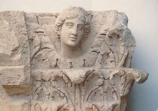 alte AK Chapiteau à feuilles