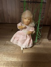 Mädchen, Erna Meyer Biegepuppe, Mädchen Im Nostalgisches Kleidchen 