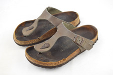 Birkenstock Gizeh Grau Braun EU 38 schmale Weite Damen Zehentrenner gebraucht