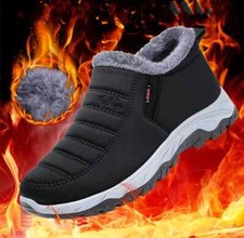 Herren Damen Winterstiefel Flache Boots Schneeschuhe Warm Gefüttert Stiefeletten