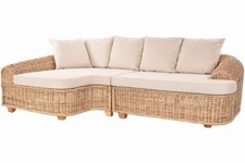 Wohnzimmer Rattan Ecksofa
