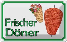 Blechschild 12x18 cm frischer